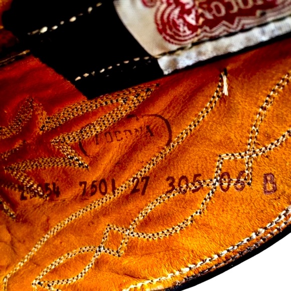 Nocona Vintage USA Texas Black Embroidered Genuine Leather Cowgirl Western Boots - Picture 8 of 10